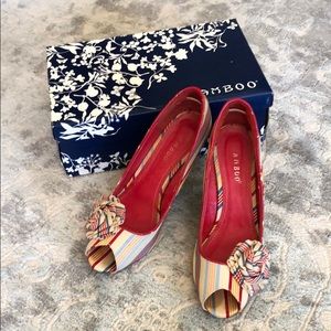 Bamboo nawty-33 wedge heel